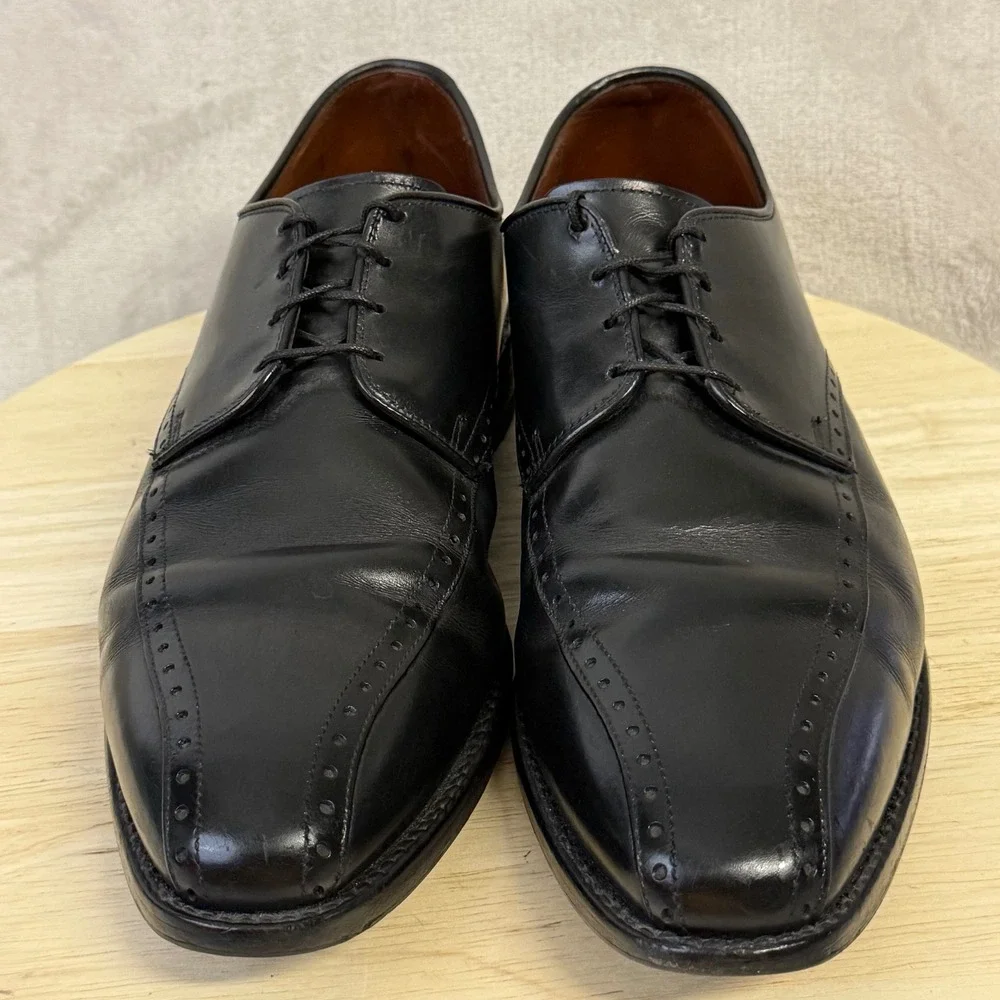 Allen Edmonds Wendell Black Leather Split Toe Derby Dress Shoes Mens 11 D 5708